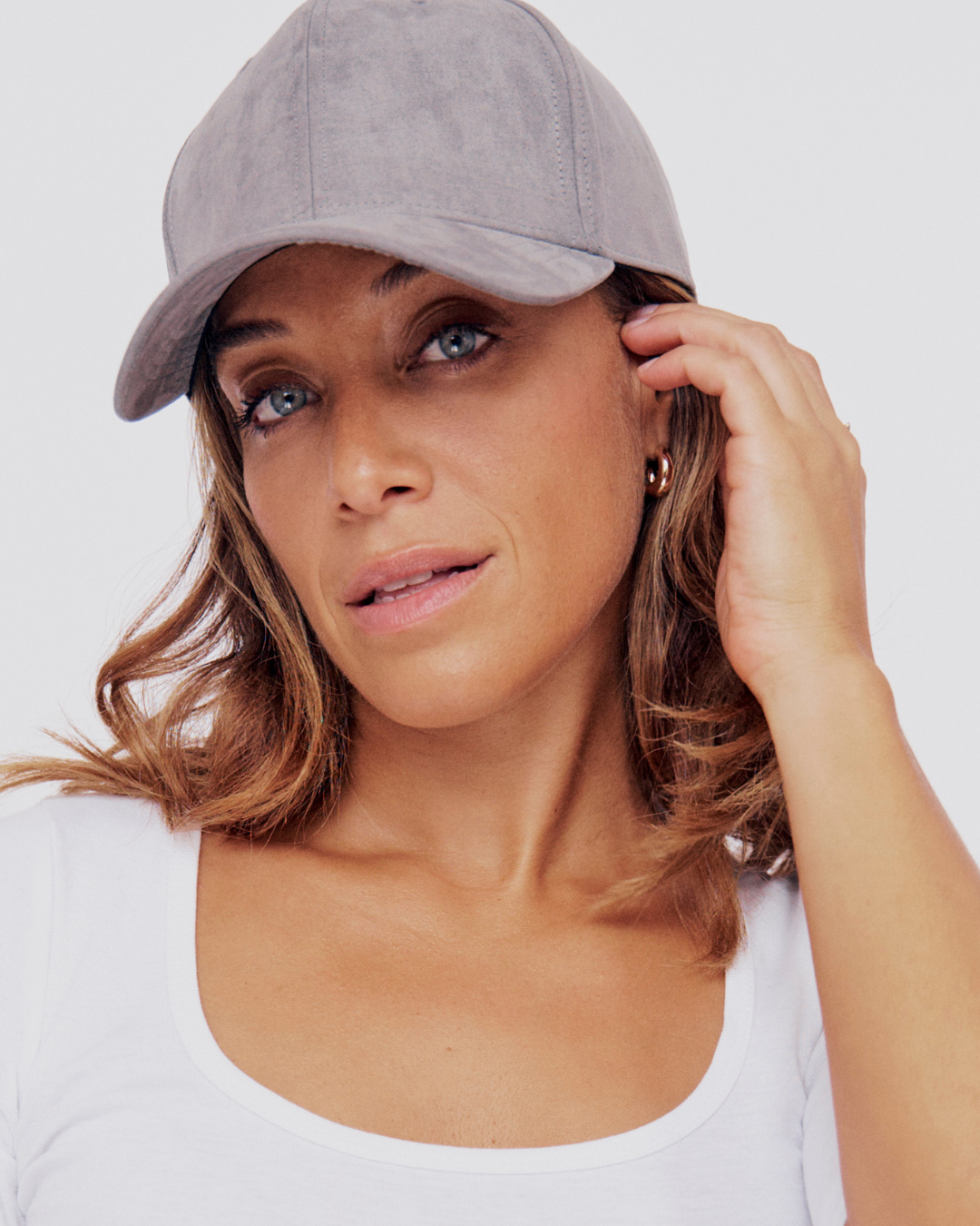 Heather Grey Vegan Suede